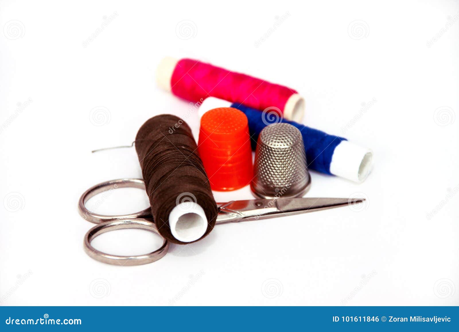 Sewing kit stock photo. Image of repair, isolated, fashion - 101611846
