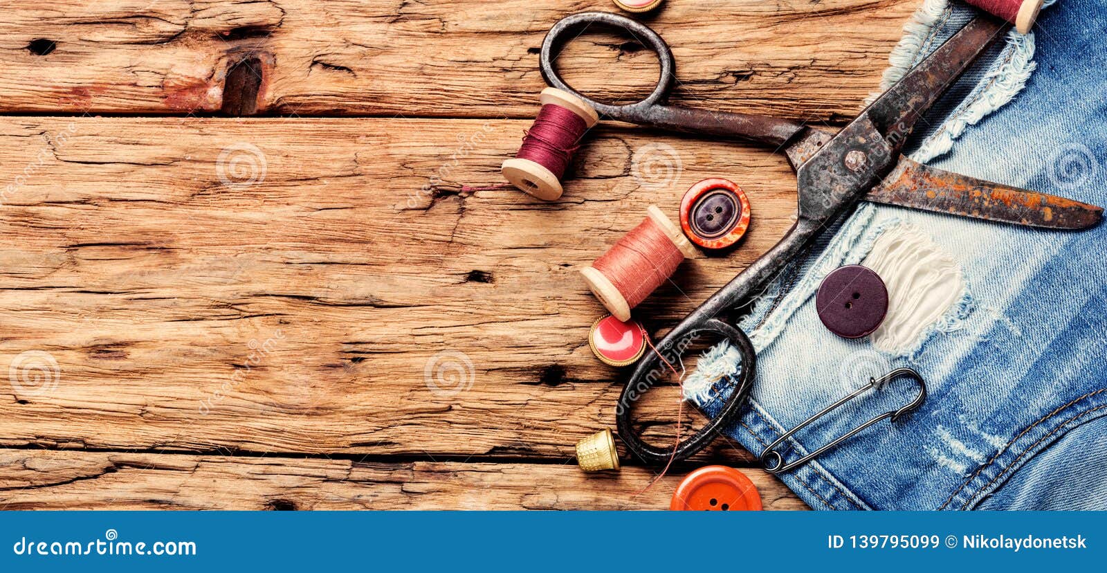 Set of Tailoring Accessories Stock Image Image of instrument, button