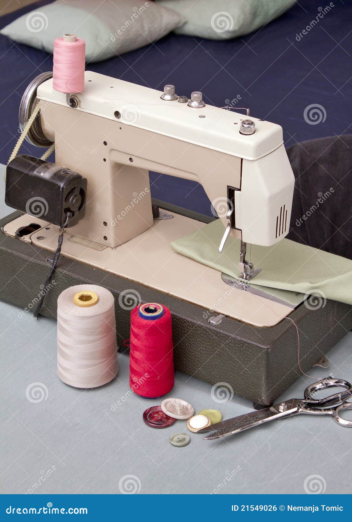 Sewing machine stock photo. Image of design, scissors 21549026