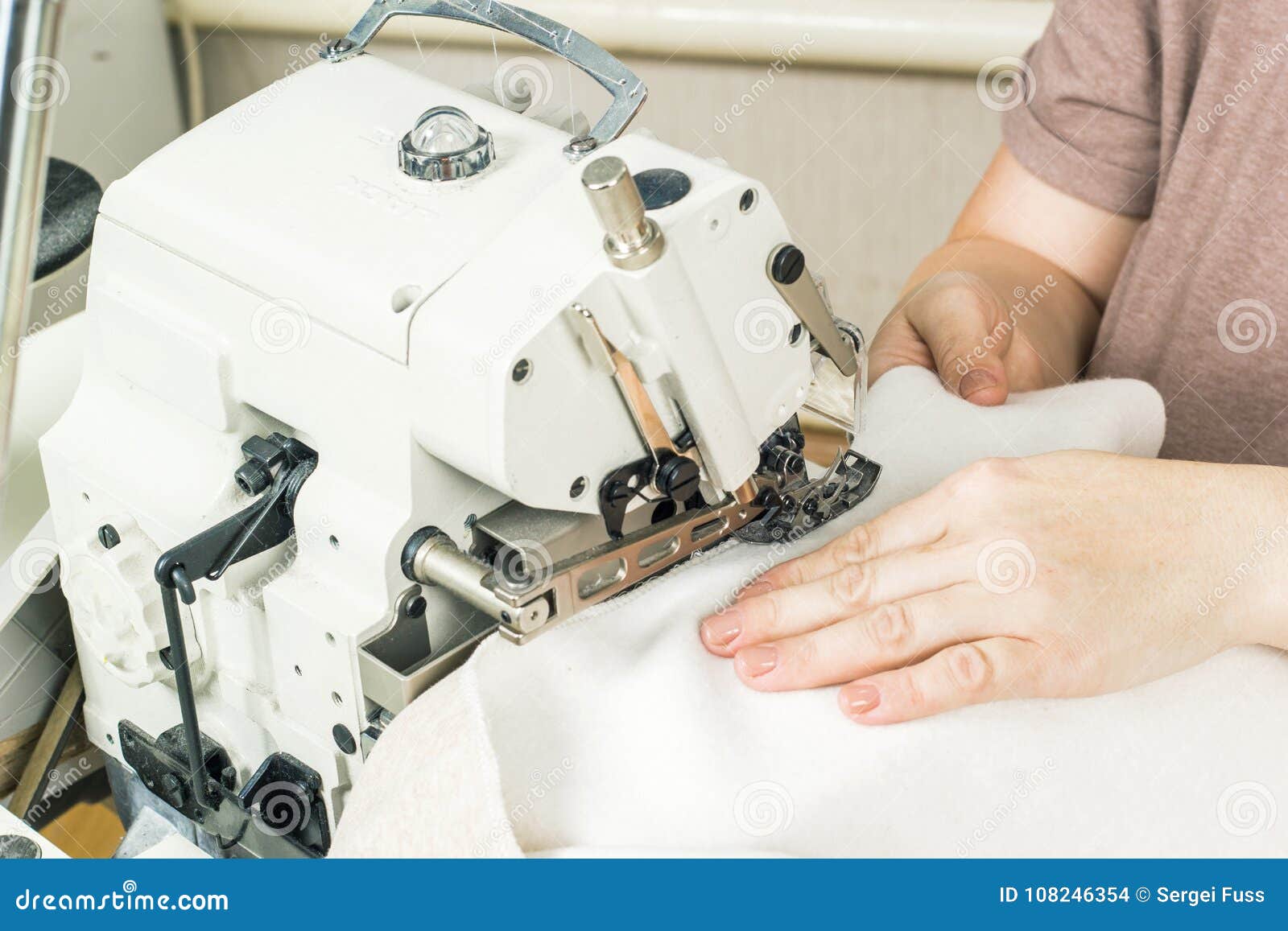 Sewing, Sewing on the Sewing Machine, Sewing Accessories Stock Photo