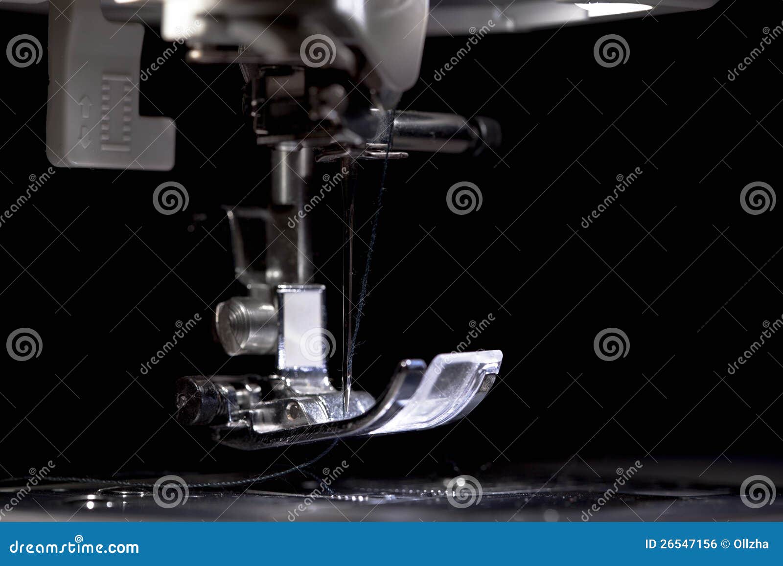 Sewing Machine Closeup on Black Background Stock Photo - Image of