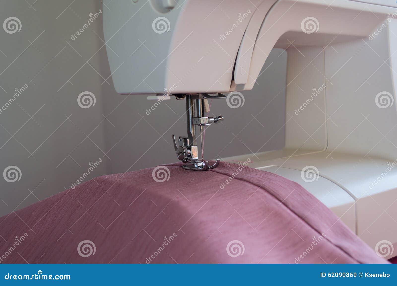 Sewing Machine with Cloth Closeup Stock Image Image of industry