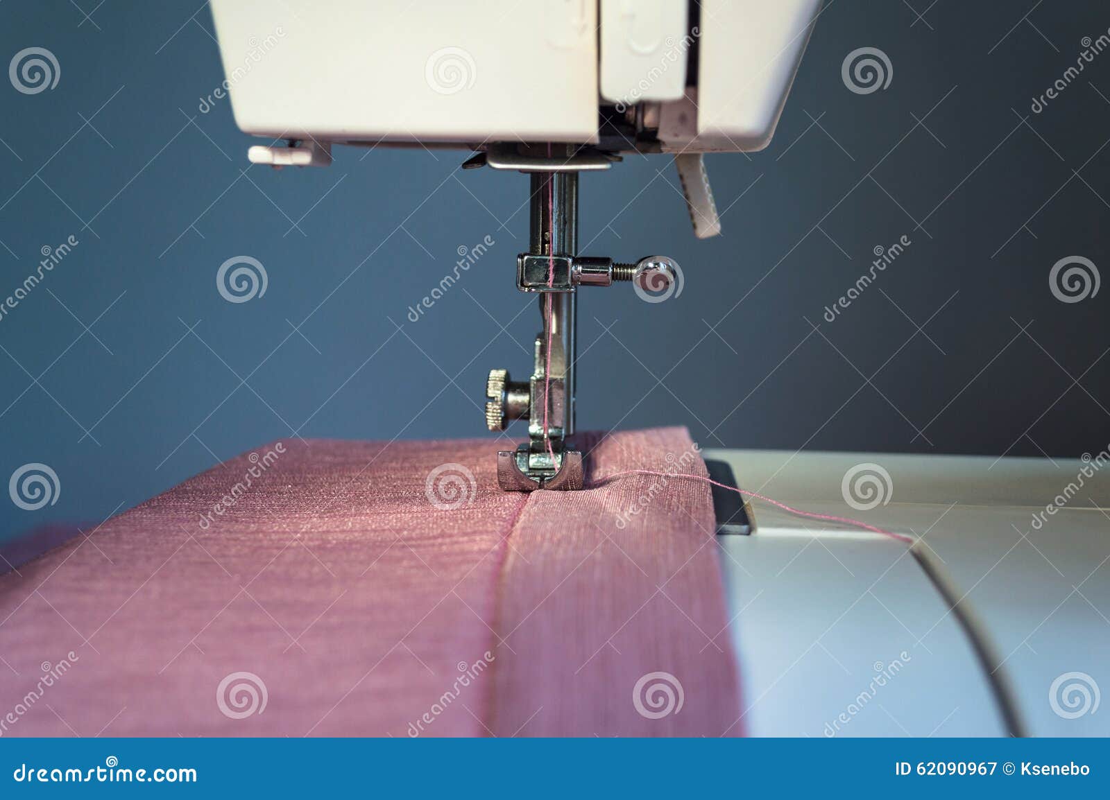Sewing Machine with Cloth Closeup Stock Image Image of clothes