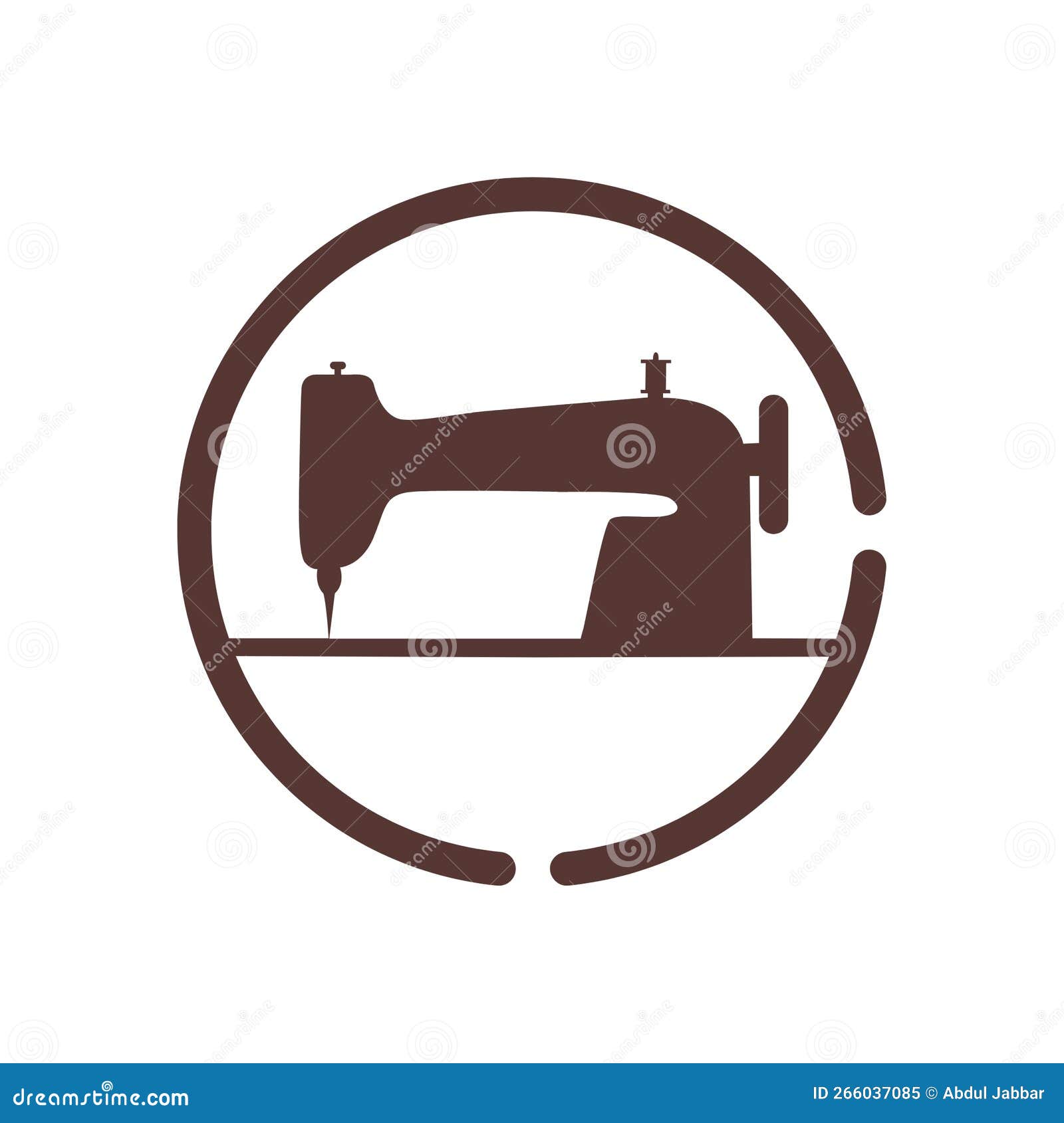 Sewing machine for clothes stock illustration. Illustration of logo