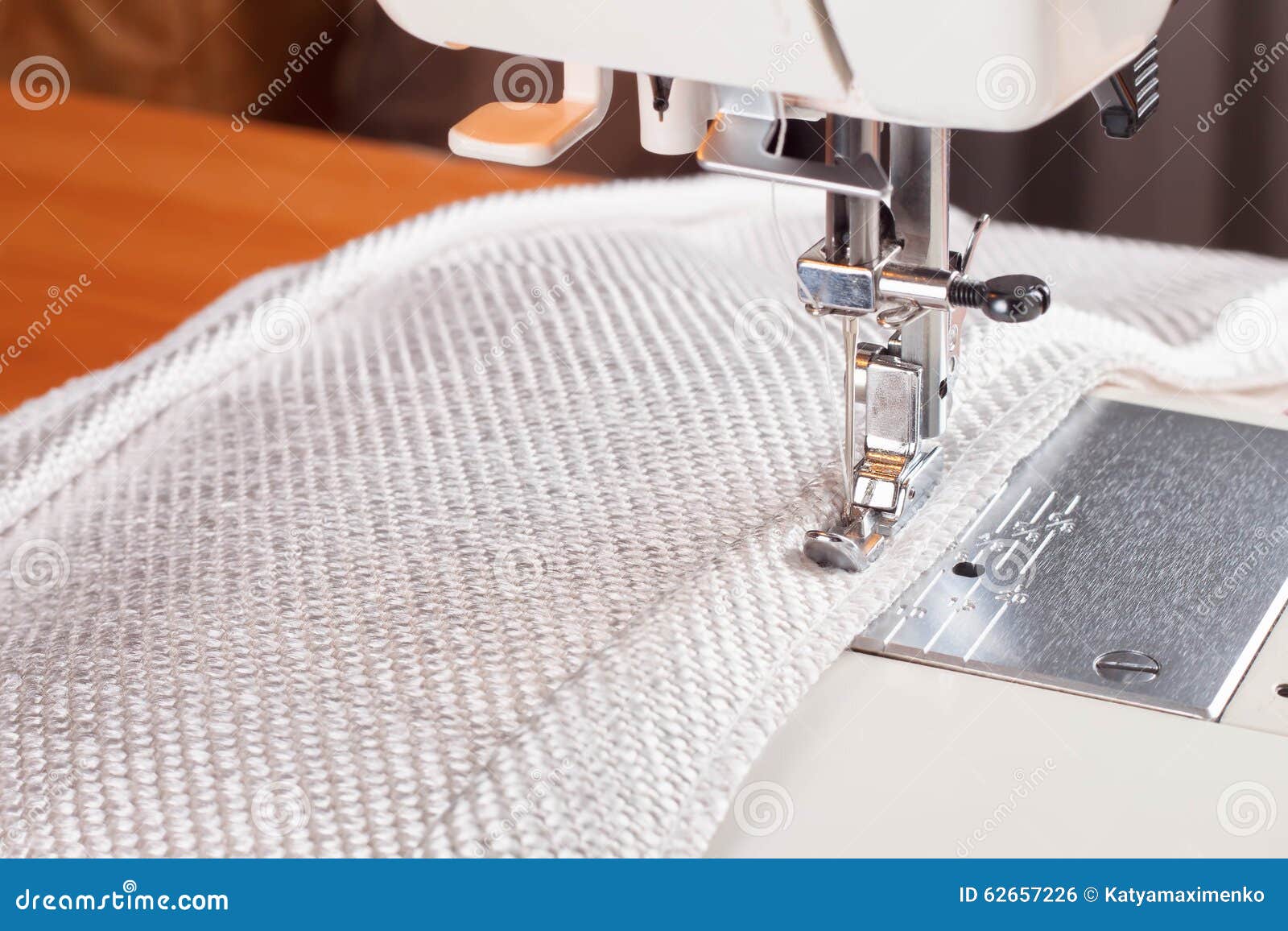 Sewing Machine and Decorative Edging Cord. Stock Photo Image of foot