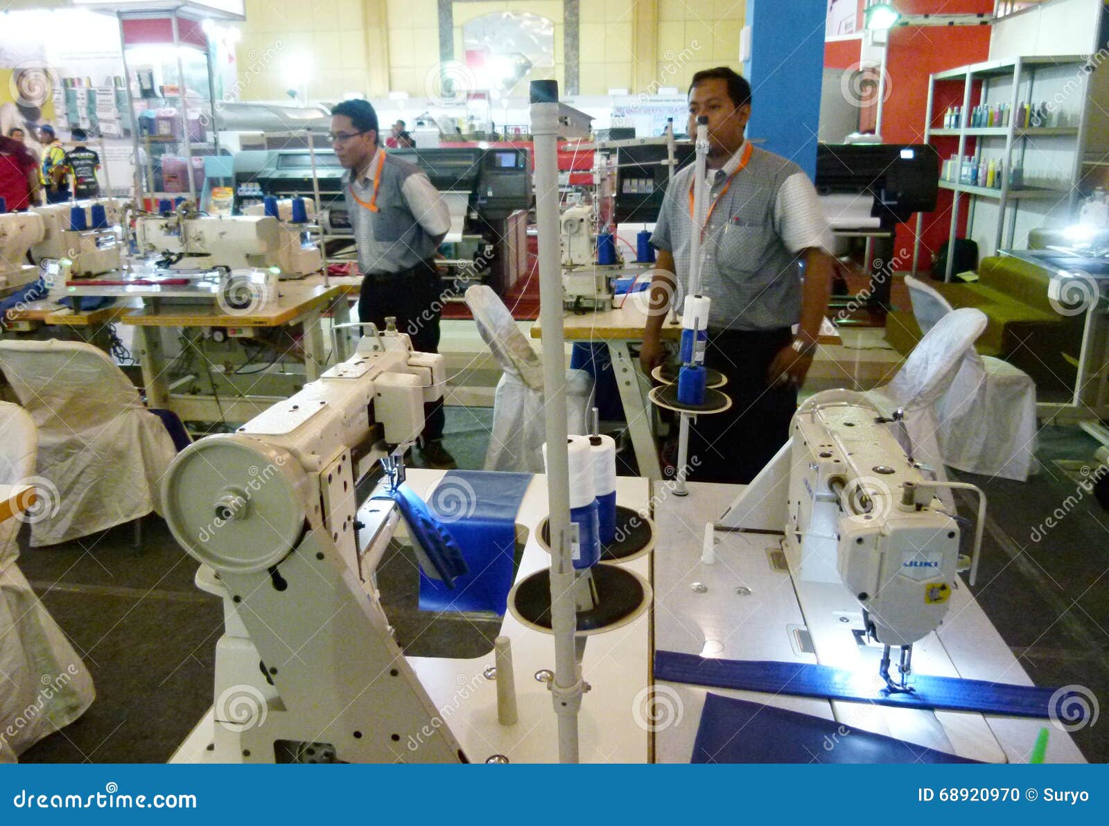 Sewing machine expo editorial image. Image of sewing 68920970