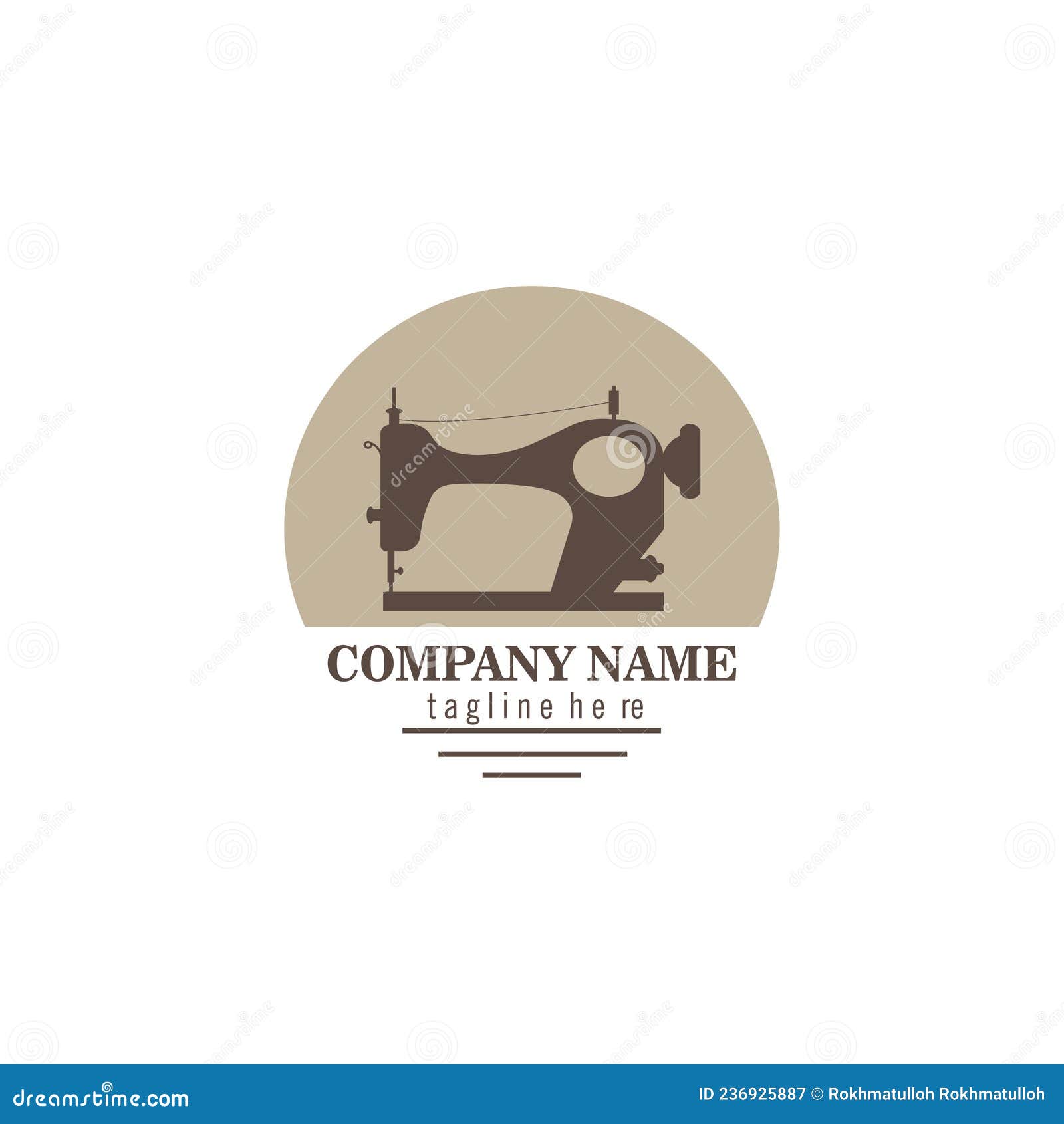 Sewing Machine Icon Logo Design Illustration Vector Stock Vector