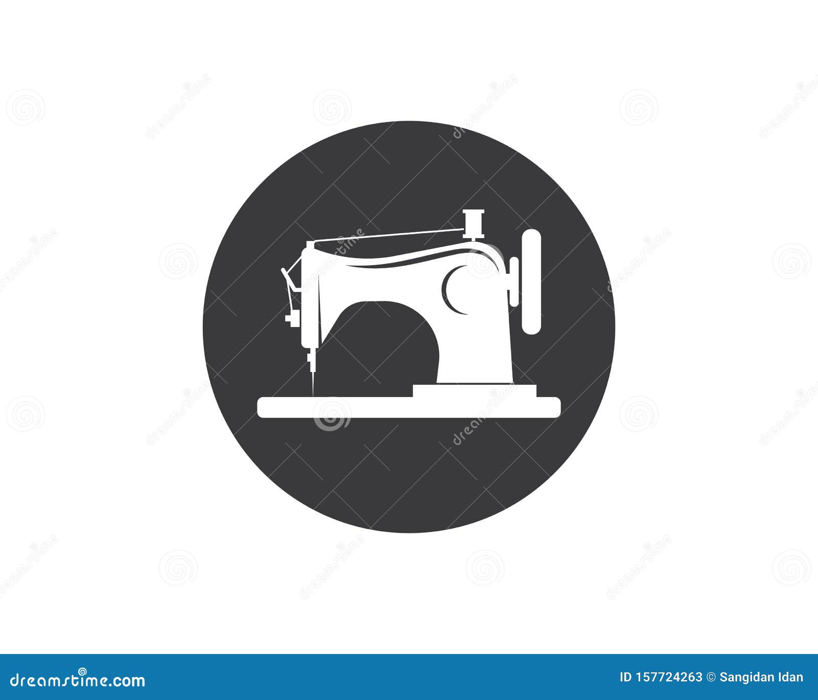 Sewing Machine Icon Logo Vector Stock Vector Illustration of thread