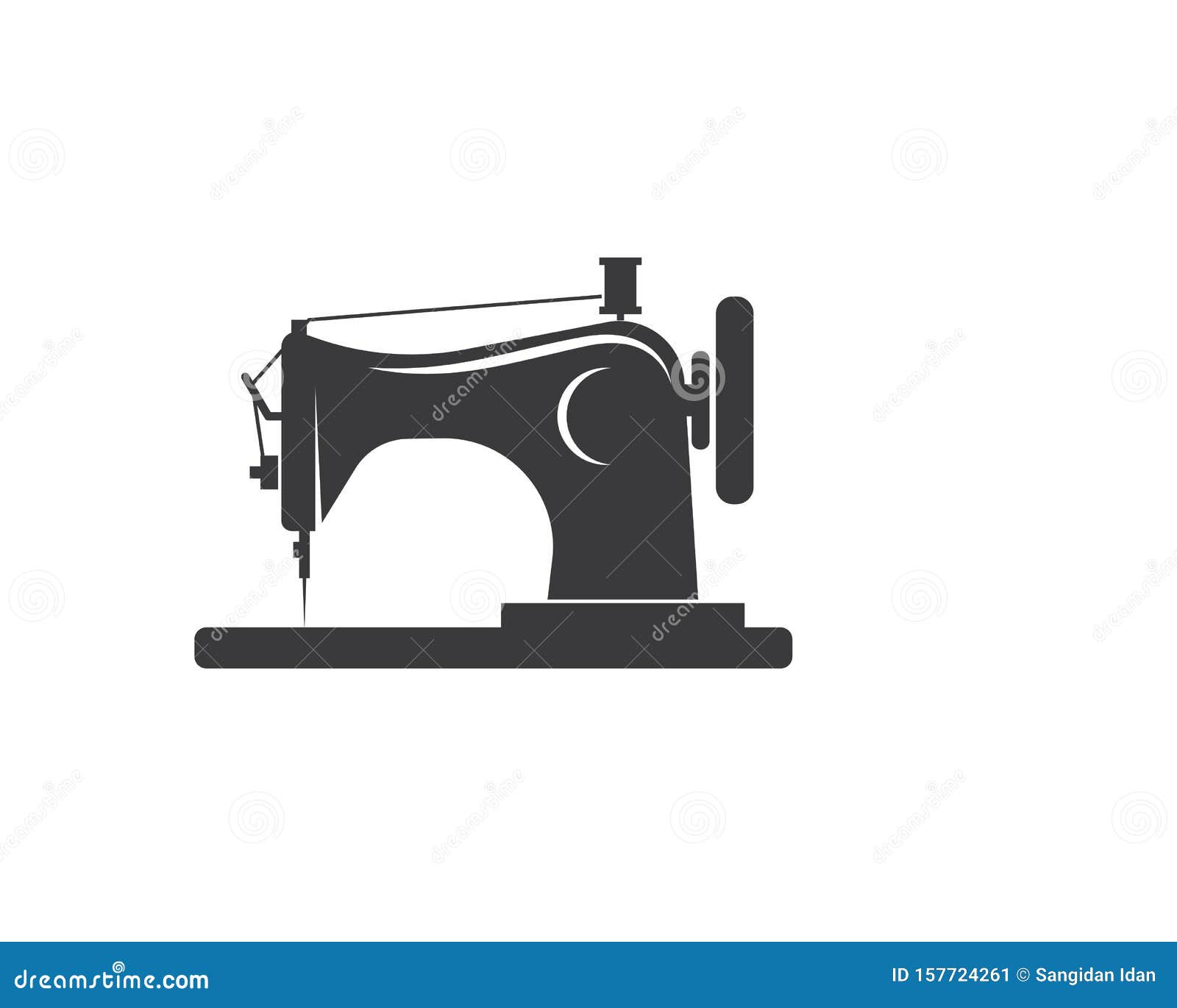 Sewing Machine Icon Logo Vector Stock Vector - Illustration of scissors