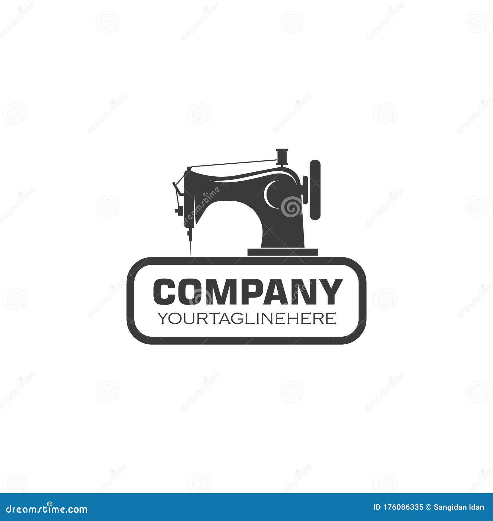 Sewing Machine Icon Logo Vector Stock Vector - Illustration of ...