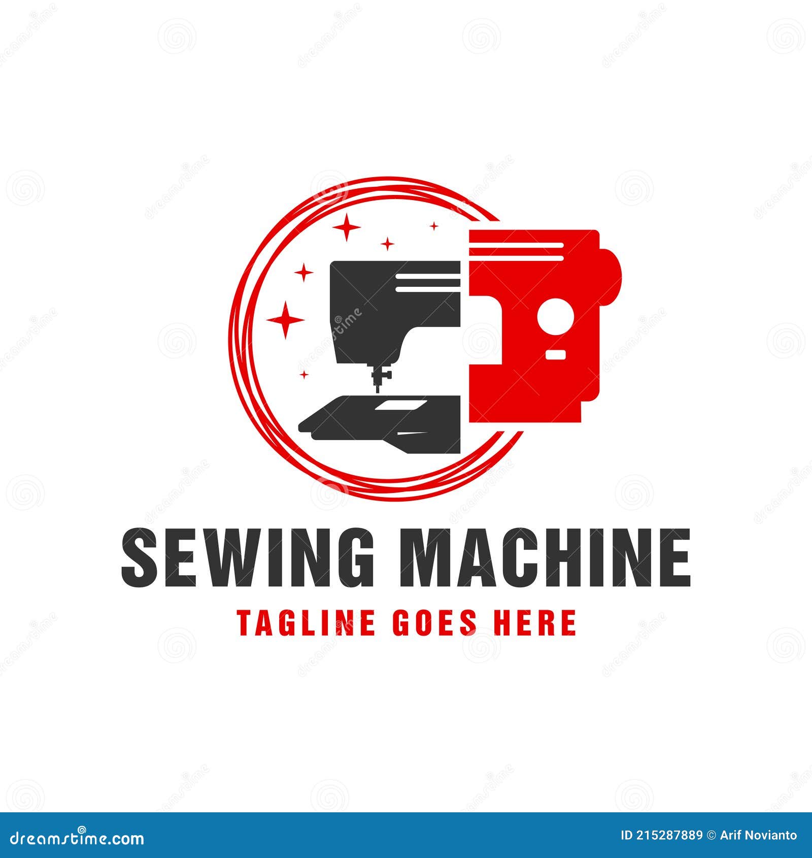 Sewing Machine Industrial Logo Stock Vector Illustration of isolated
