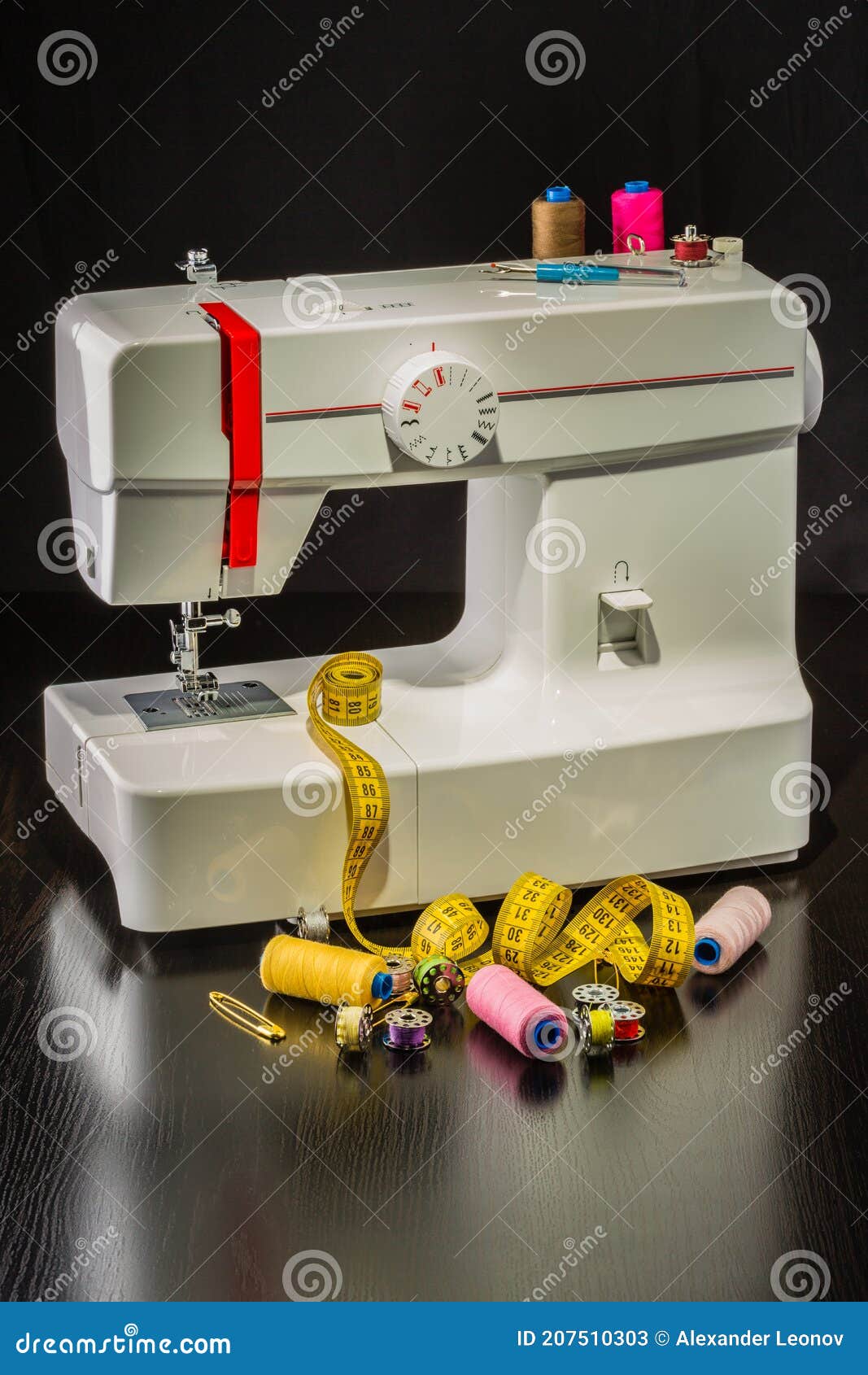 Sewing machine stock image. Image of clothing, dressmaker 207510303