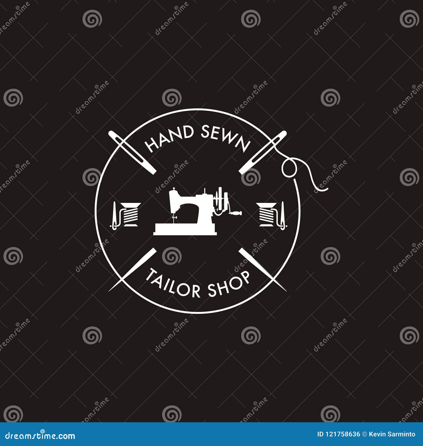 Sewing machine logo stock vector. Illustration of atelier 121758636
