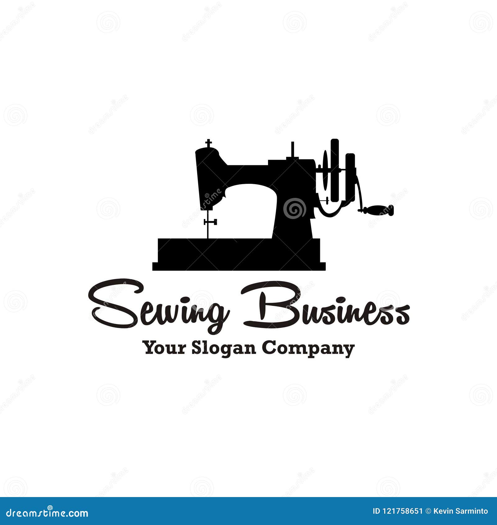 Sewing machine logo stock vector. Illustration of handmade - 121758651