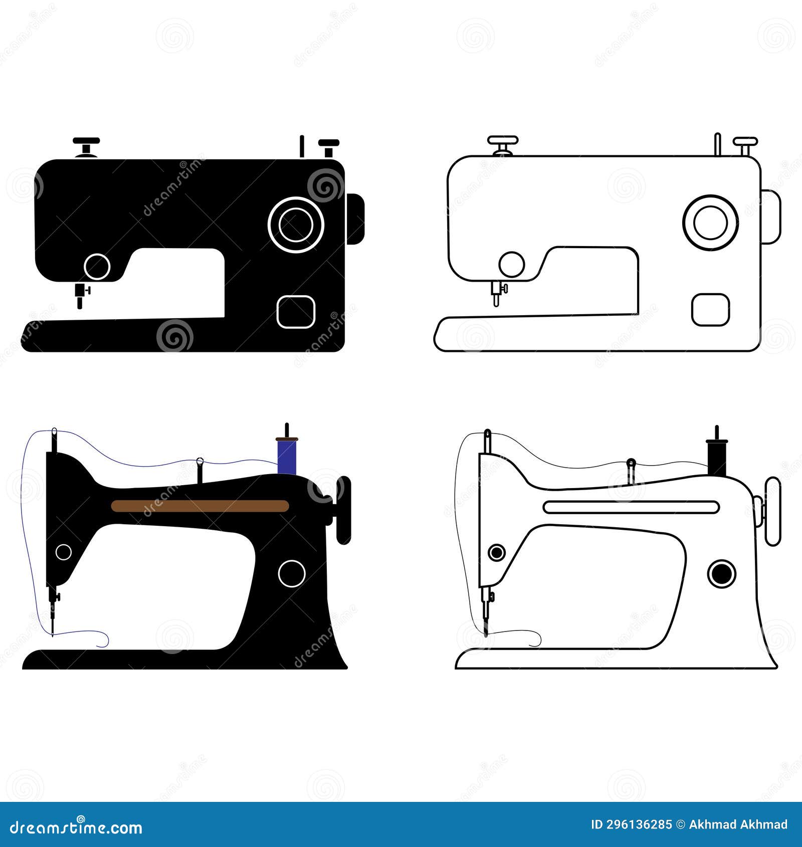 Sewing machine logo stock vector. Illustration of handicraft 296136285