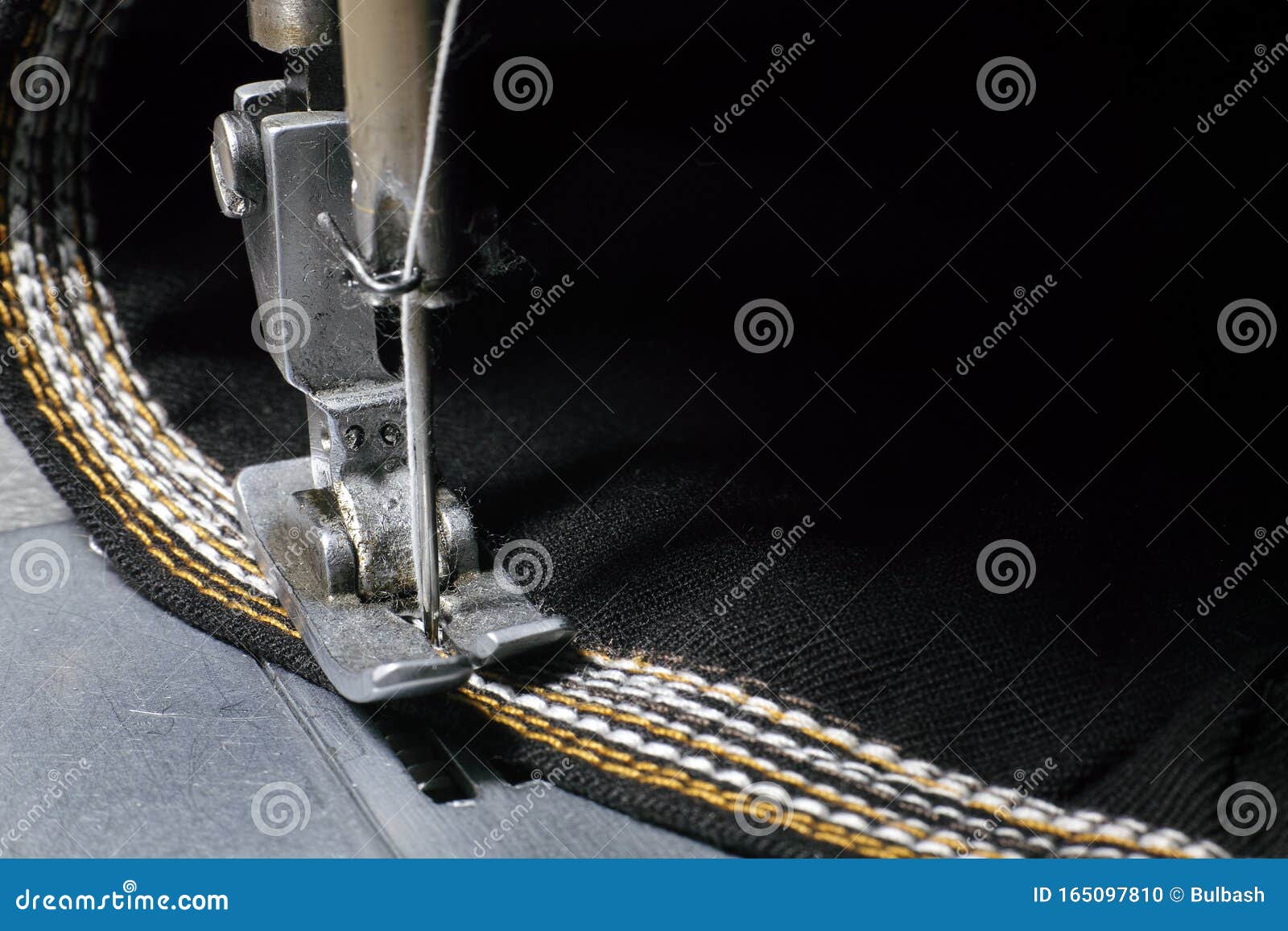 Sewing Machine with Material Stock Photo Image of seam, cloth 165097810