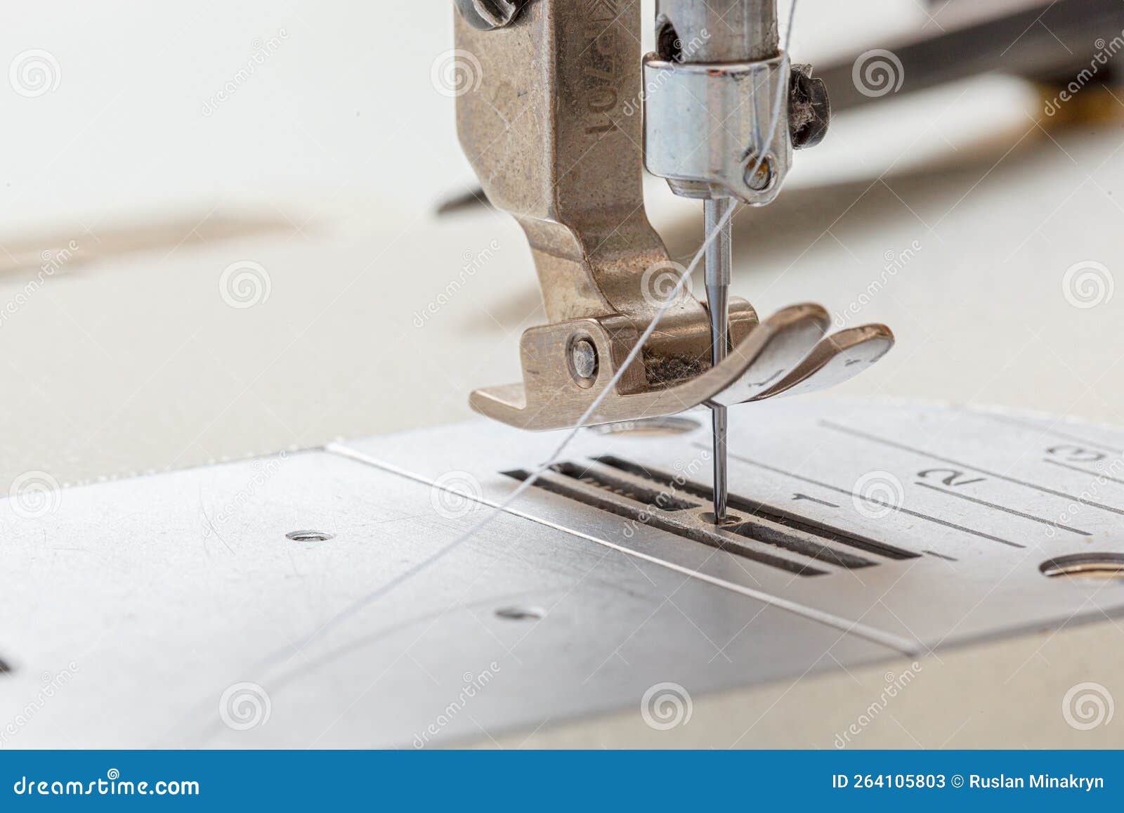 Sewing Machine Needle with Thread and Fabric Stock Image Image of design, detail 264105803
