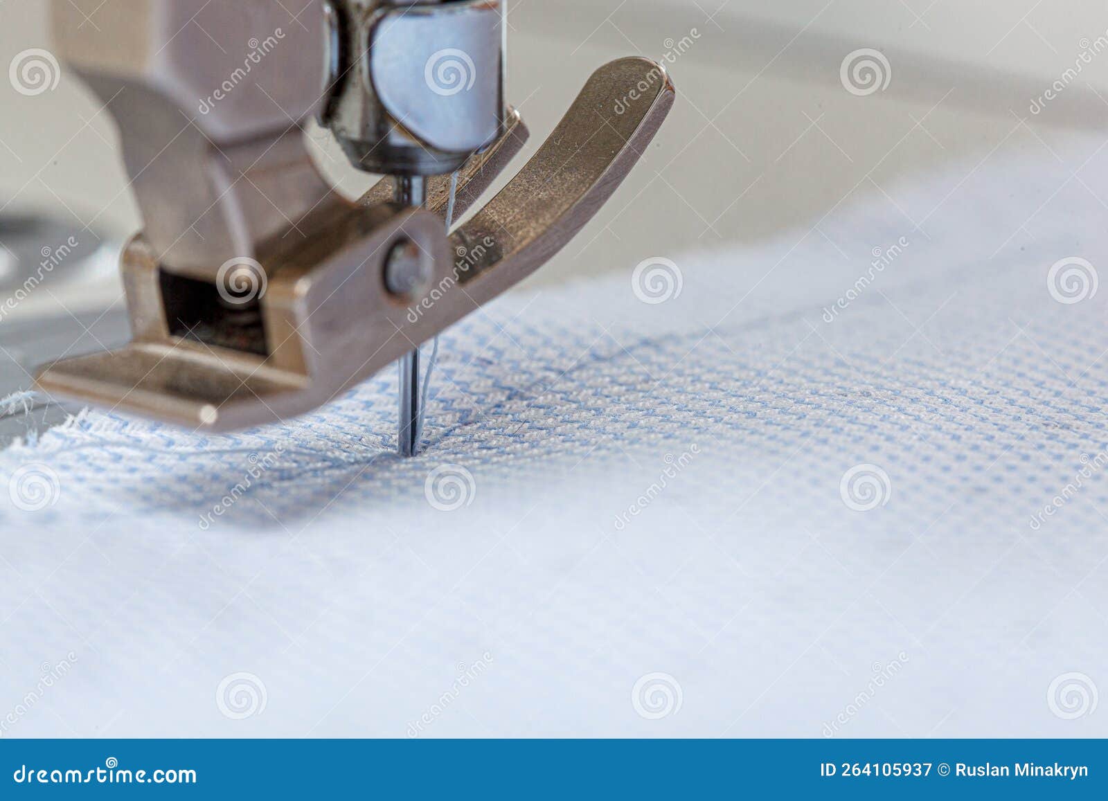 Sewing Machine Needle with Thread and Fabric Stock Image Image of atelier, mechanism 264105937