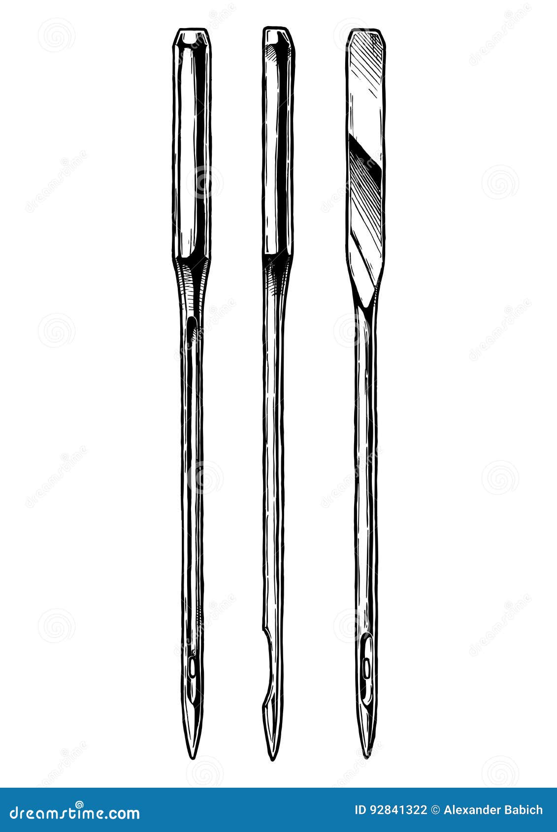 Sewing machine needle stock vector. Illustration of front - 92841322