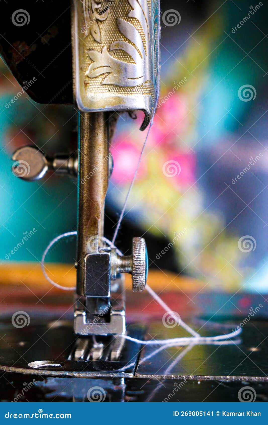 Sewing Machine of an Old Lady at Home. Stock Image Image of iron