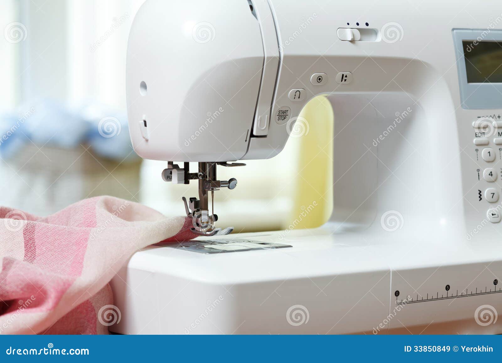 Sewing machine stock image. Image of modern, fabric, factory 33850849