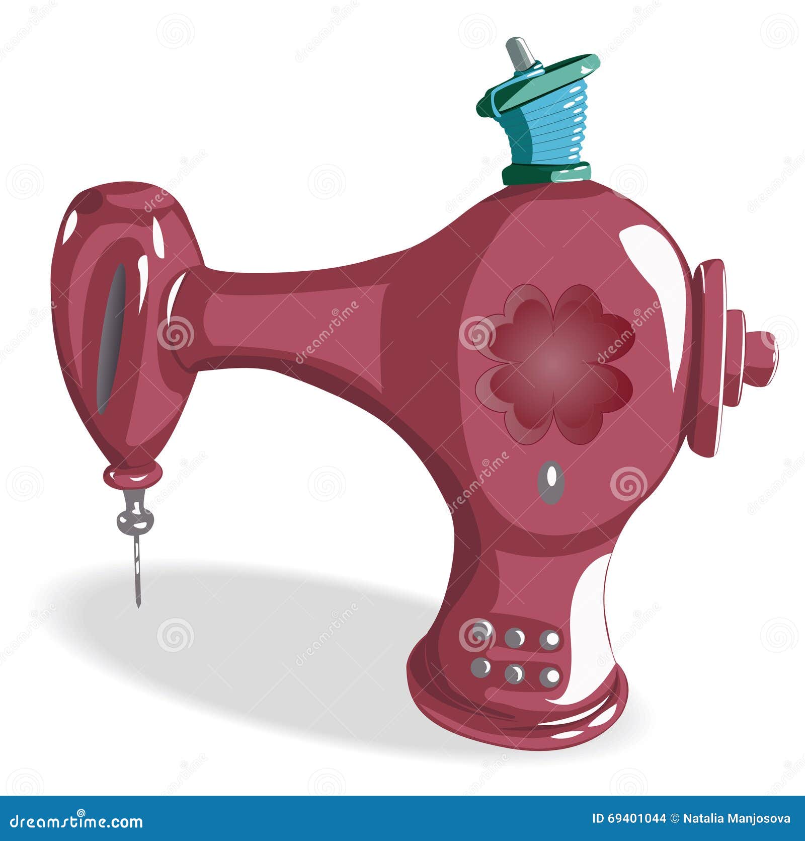 Sewing machine pink stock vector. Illustration of vector 69401044