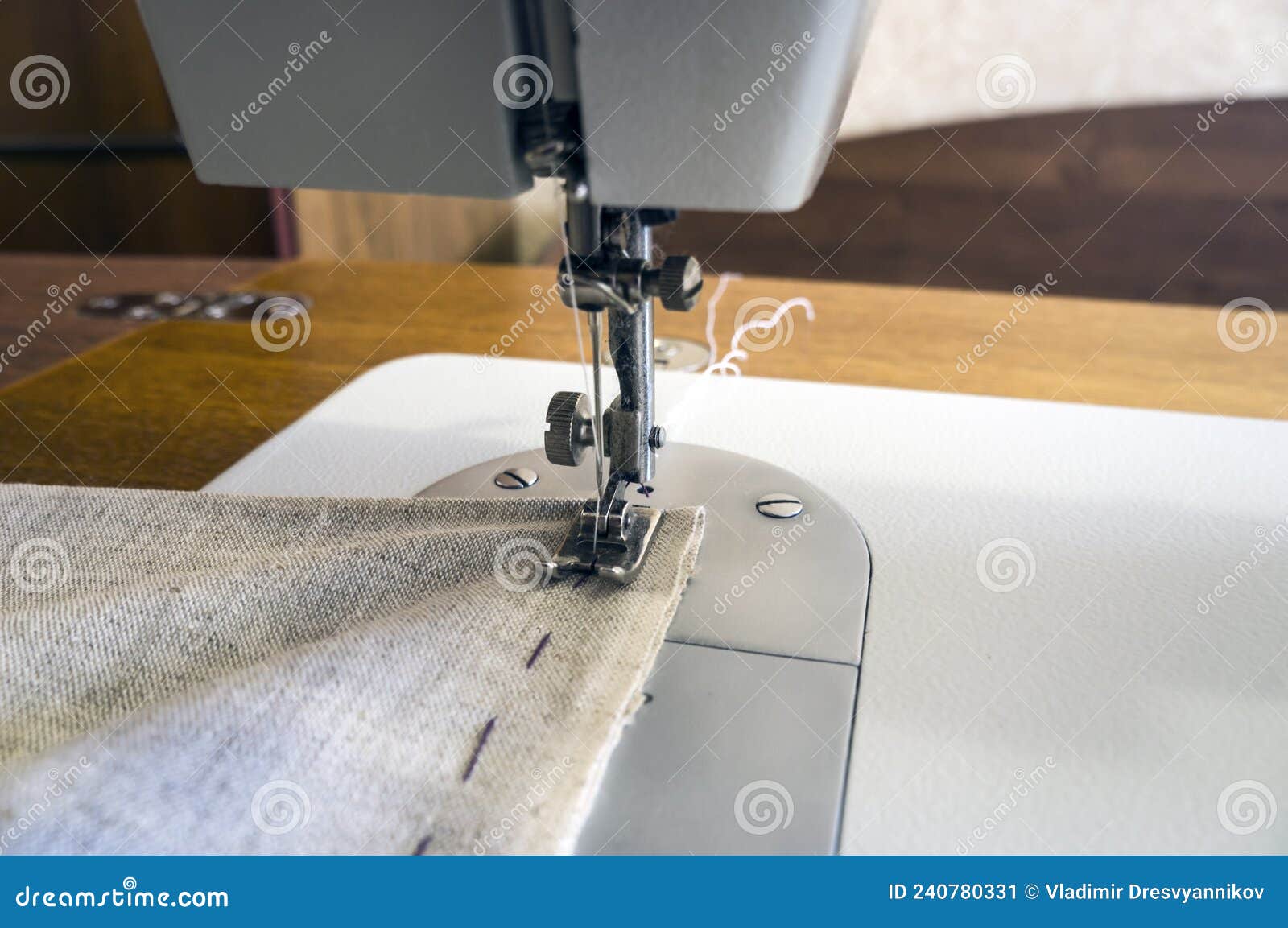 Sewing Machine, Ready To Work Stock Image Image of factory, detail