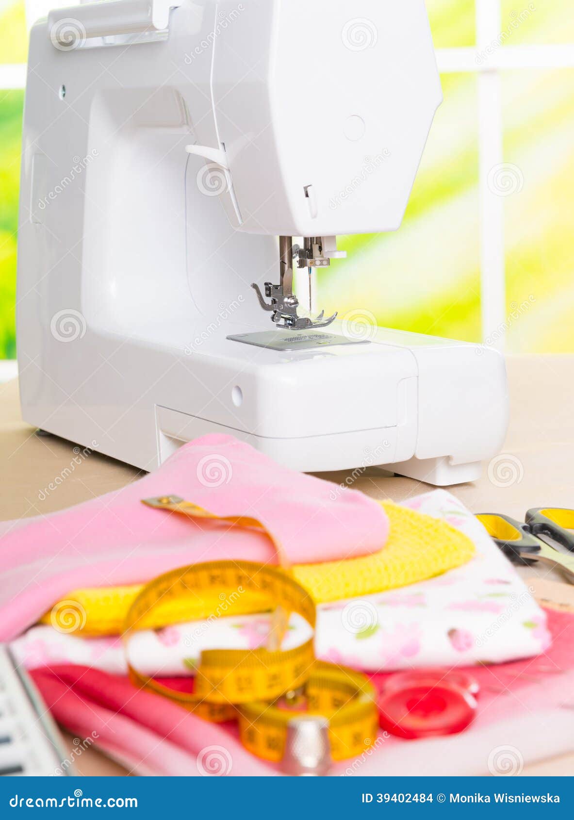 Sewing Machine and Sewing Accessories Stock Photo Image of group