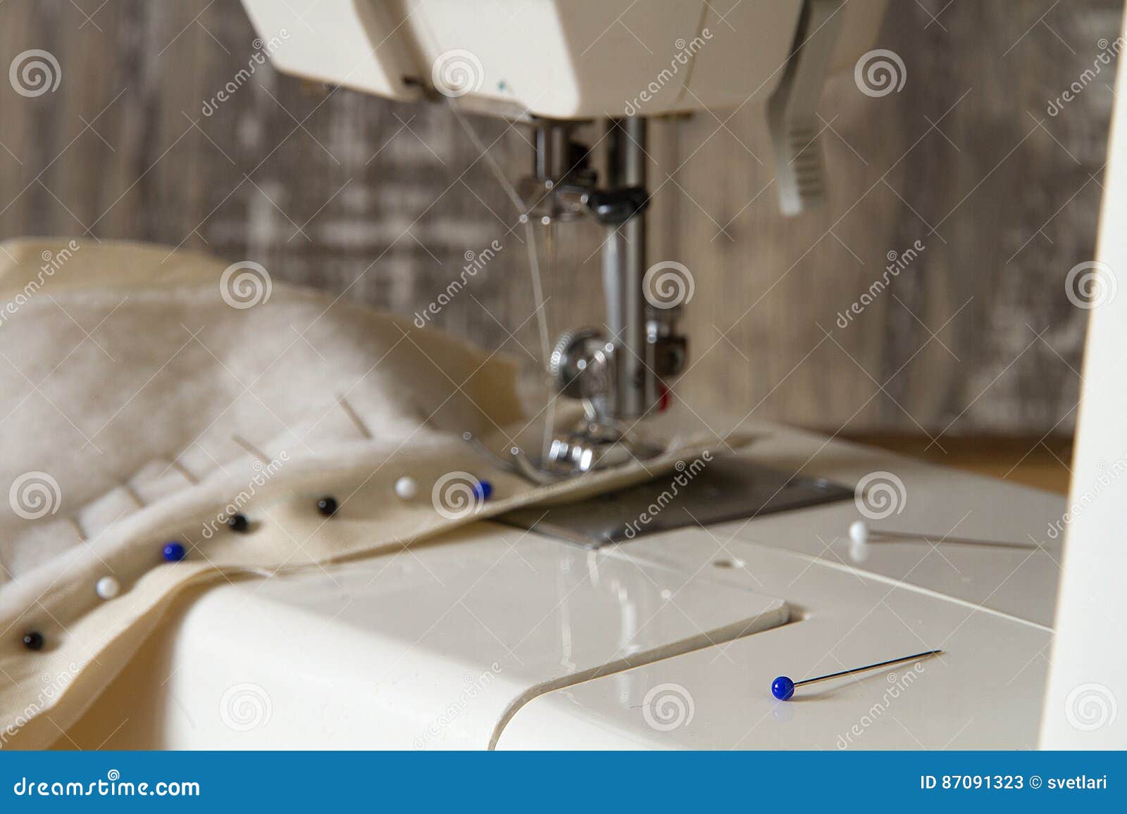 Sewing Machine and Sewing Accessories Stock Image Image of