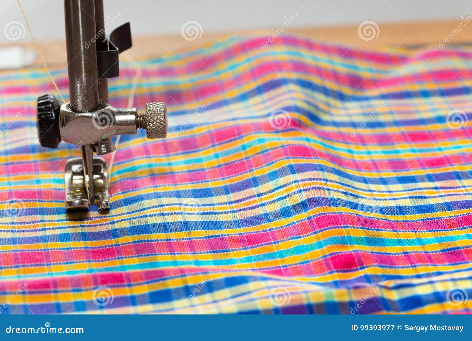 Sewing machine stock image. Image of seam, fabric, industry 99393977