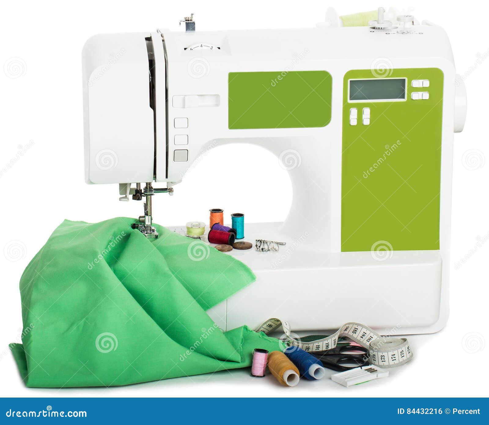 Sewing Machine with Sewing Supplies Stock Photo Image of fashion