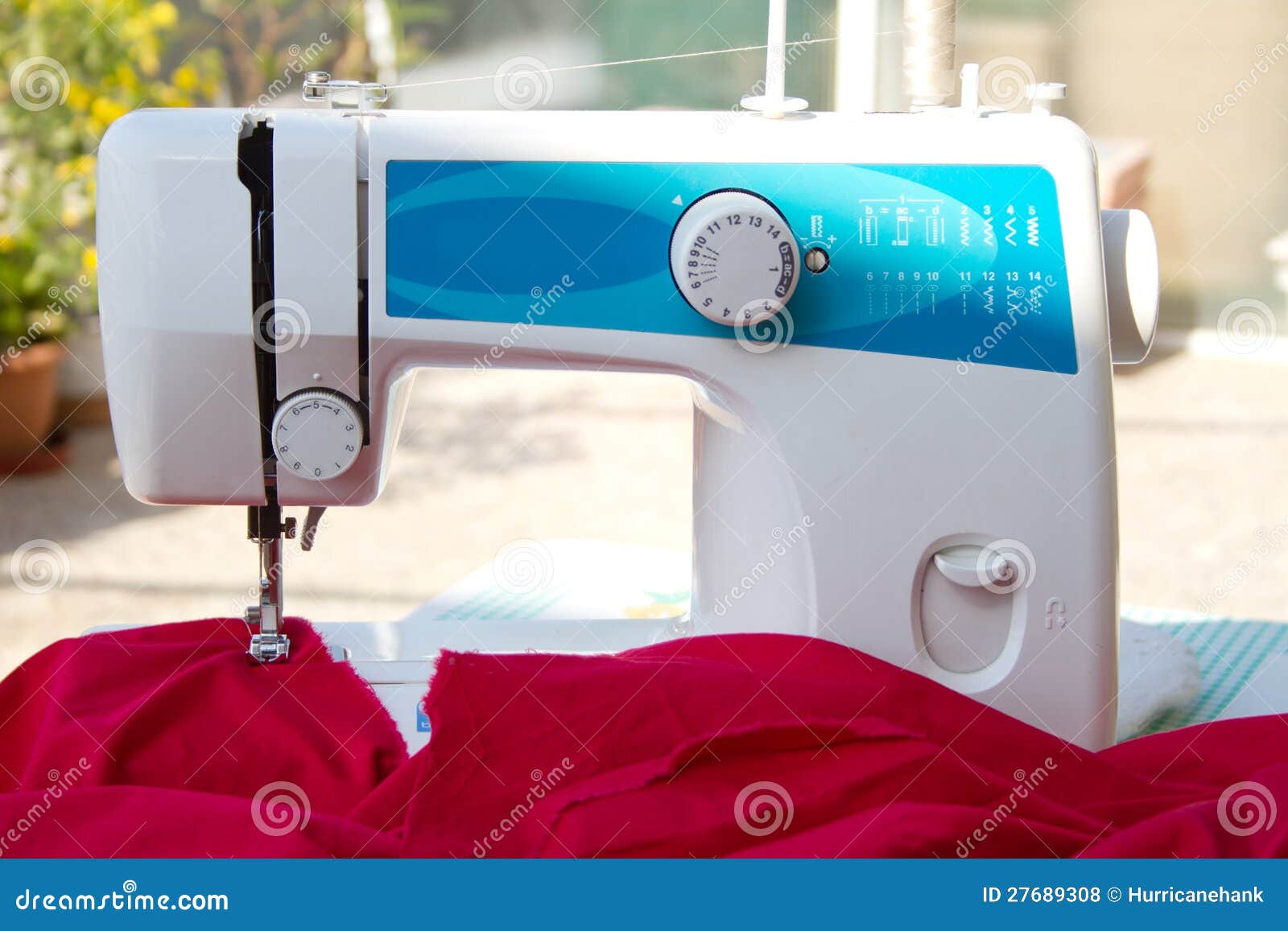 Sewing Machine and Silk Cloth Stock Photo Image of handcraft, pattern