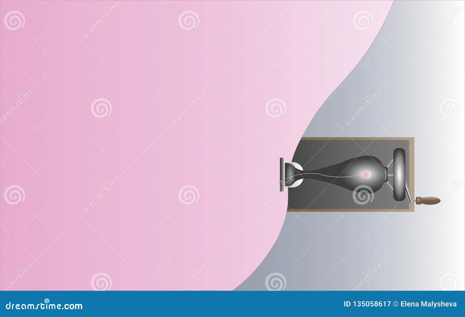Sewing Machine Top View. Flat Design Stock Illustration - Illustration