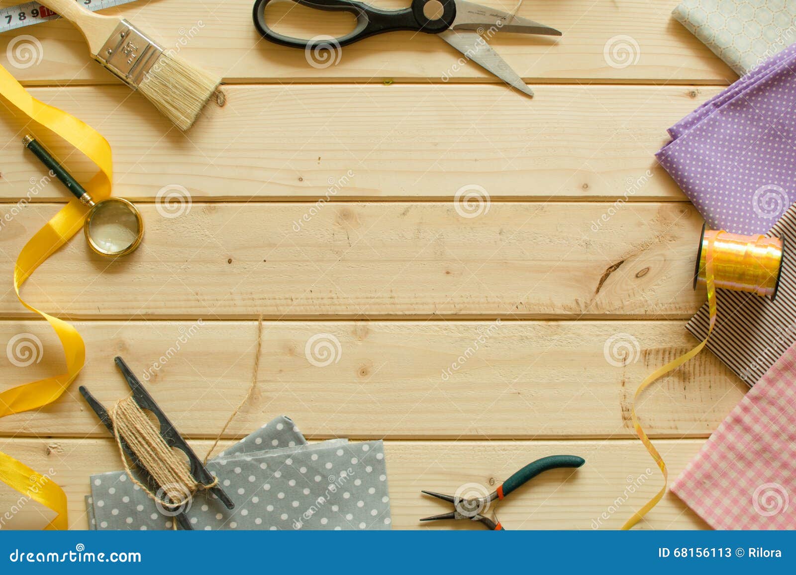 Multicolored Sewing Materials Stock Photo, Picture and Royalty Free Image.  Image 75203400.