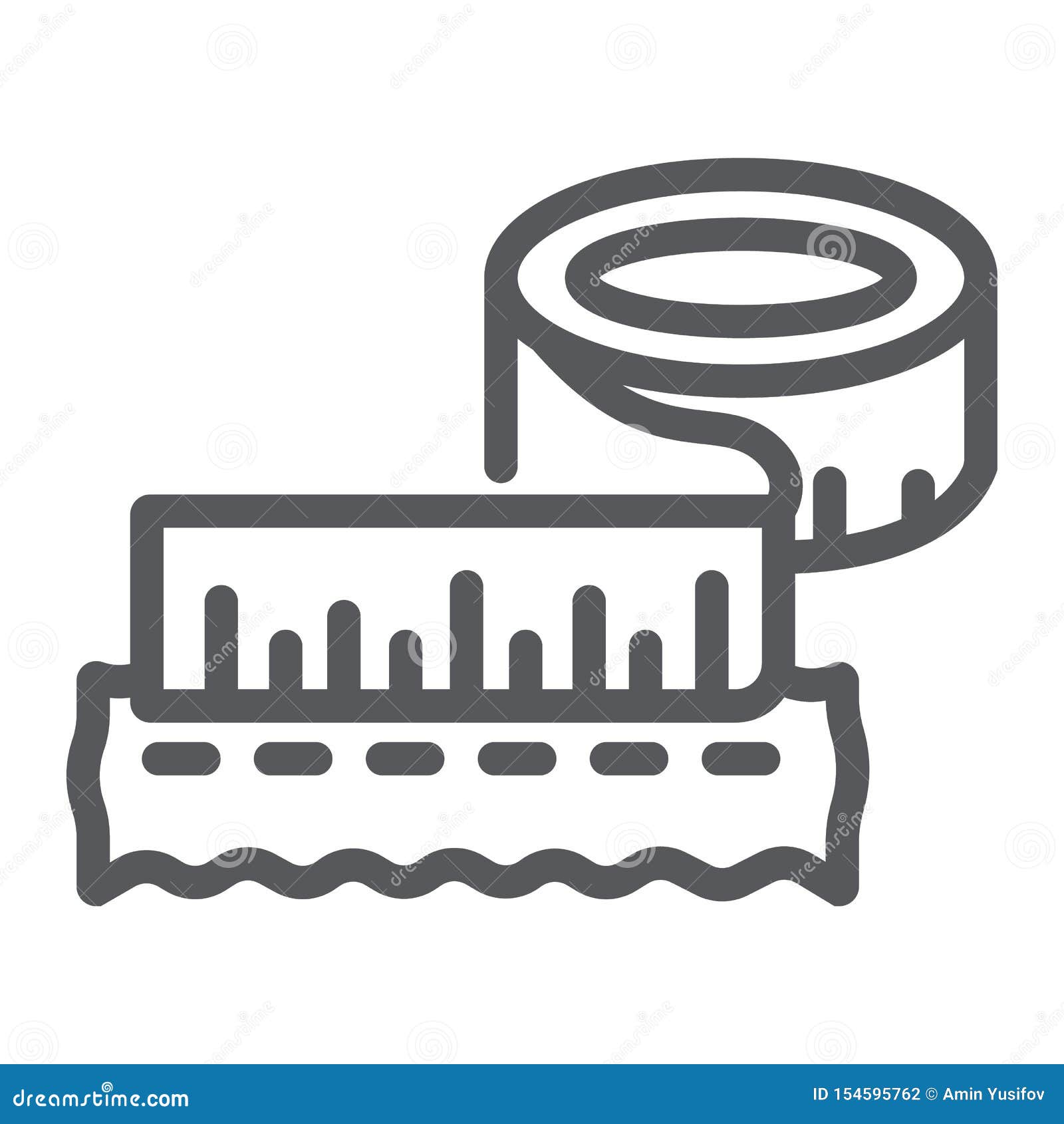 Sewing tape measure icon Royalty Free Vector Image