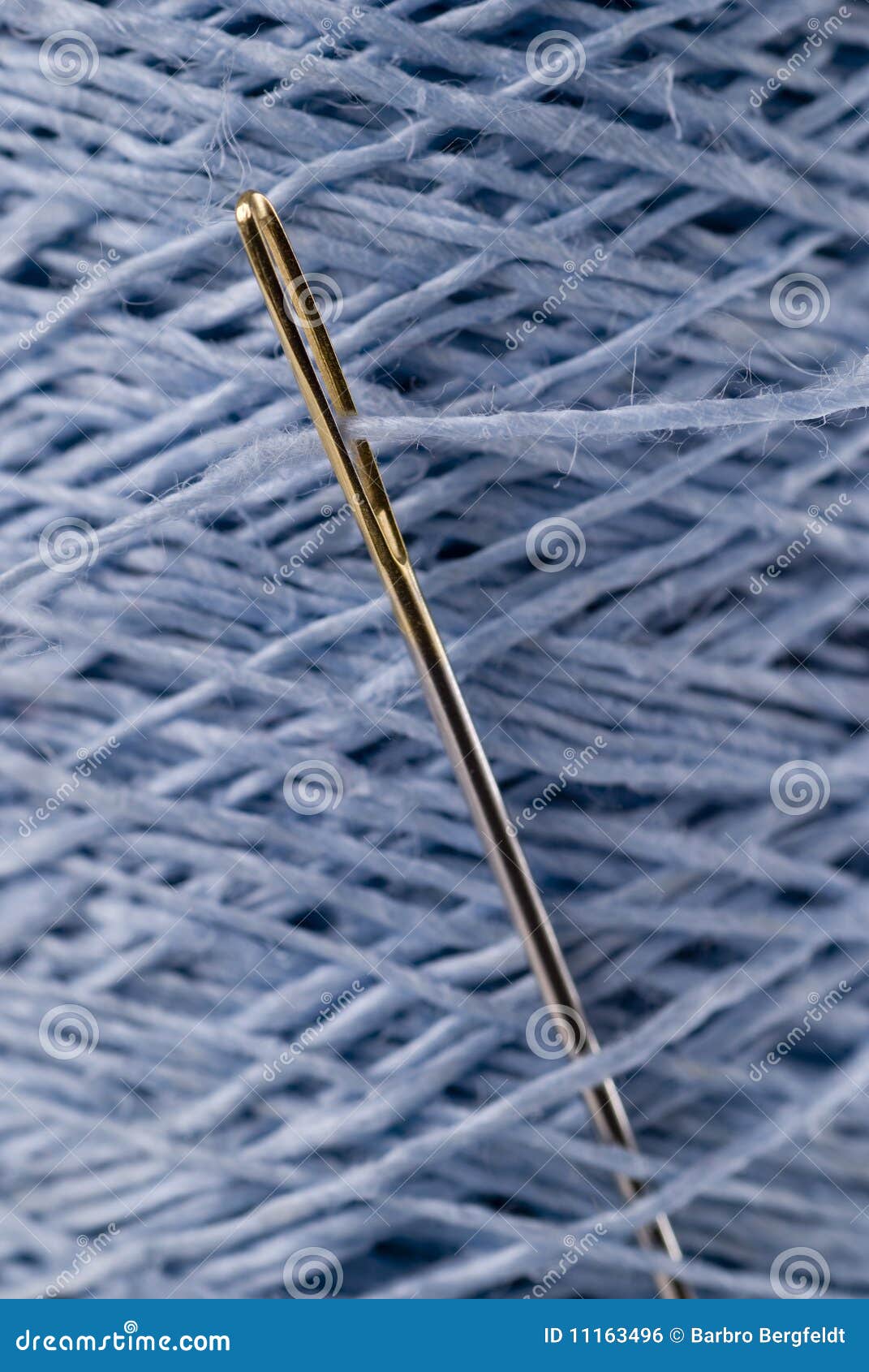Sewing Needle and Flax Yarn Stock Photo Image of weaving, thread