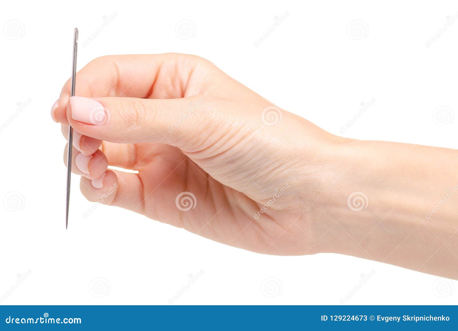 Sewing needle in hand stock image. Image of rope, craft 129224673