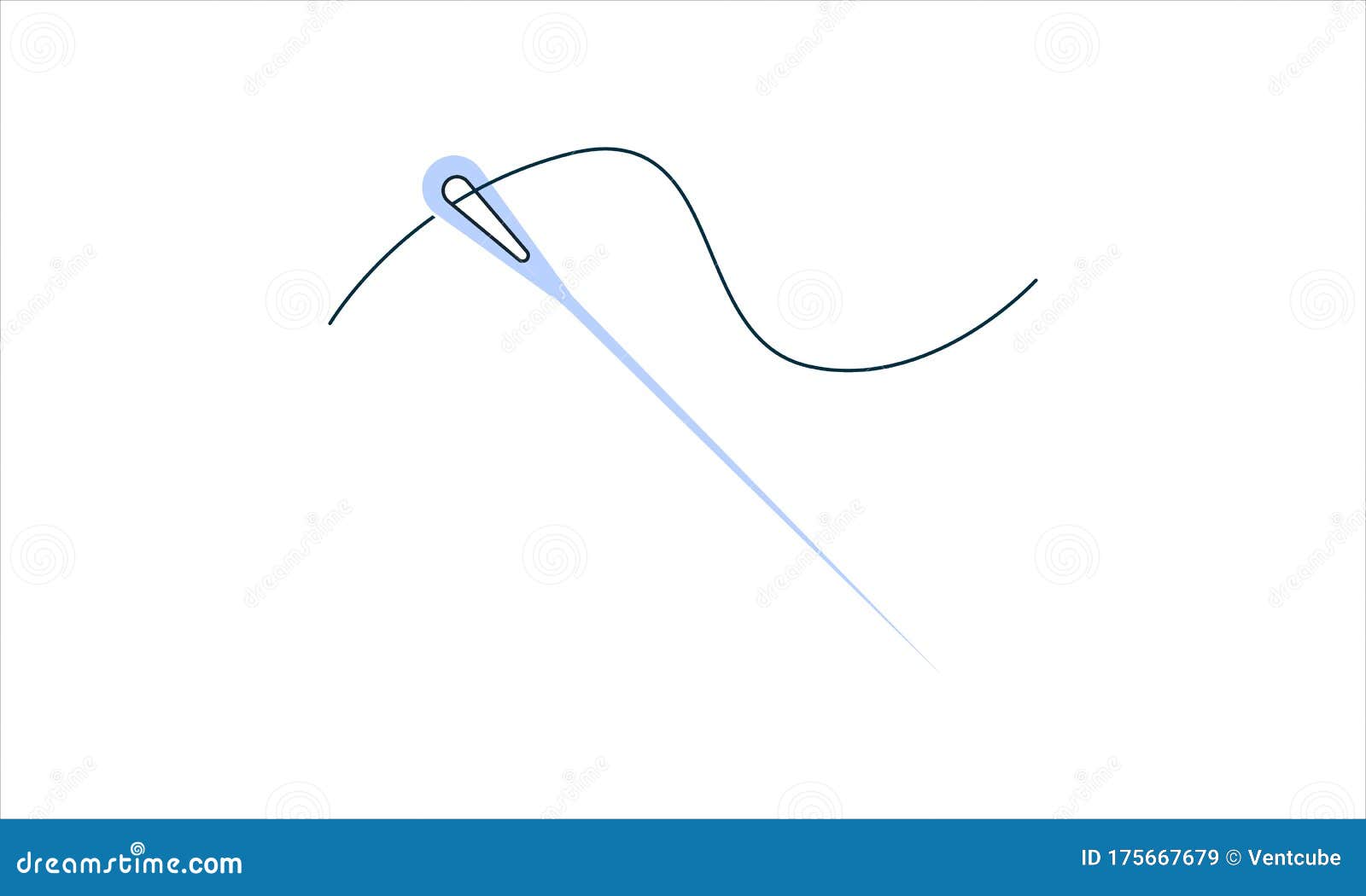 Sewing Needle, Needle for Sewing. Flat Style Vector Illustration. Stock ...