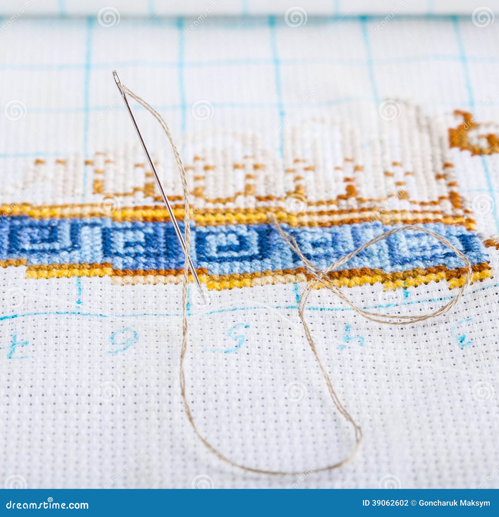 Sewing needle and thread stock photo. Image of cotton 39062602