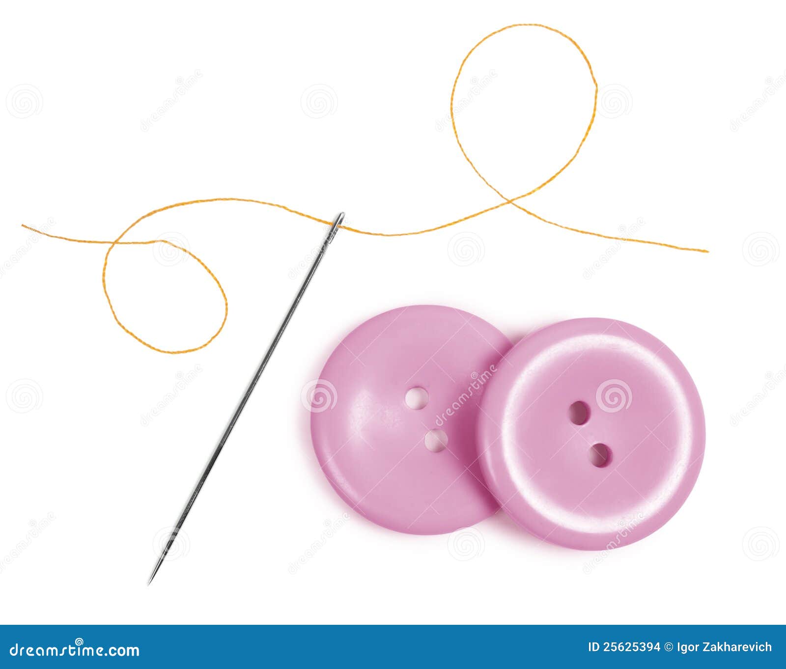 Sewing Needle and Thread with Buttons Stock Photo Image of cotton