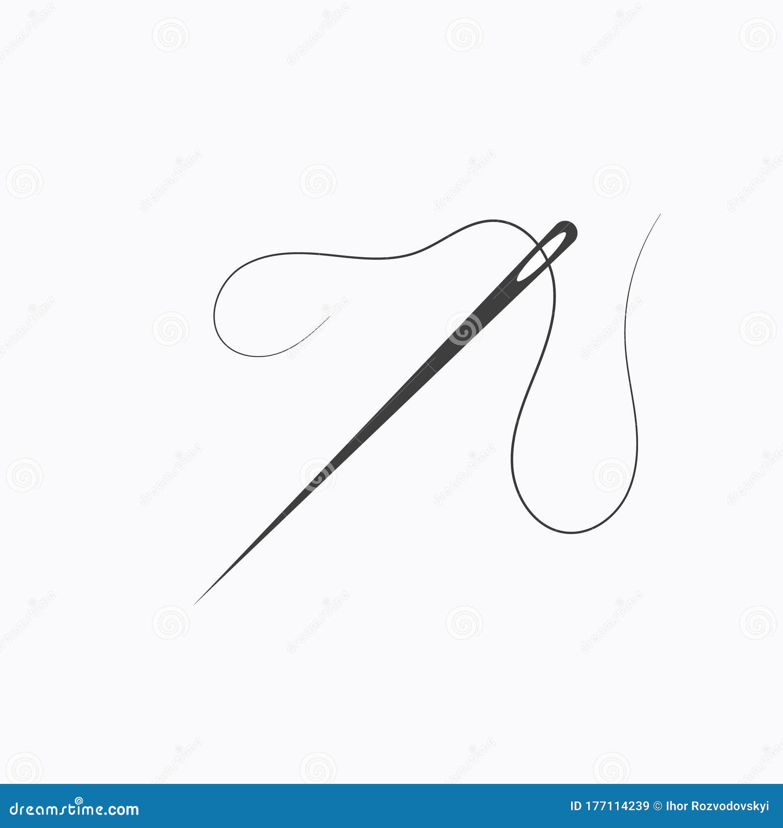 Sewing Needle on White Isolate Stock Image - Image of craft, metal ...