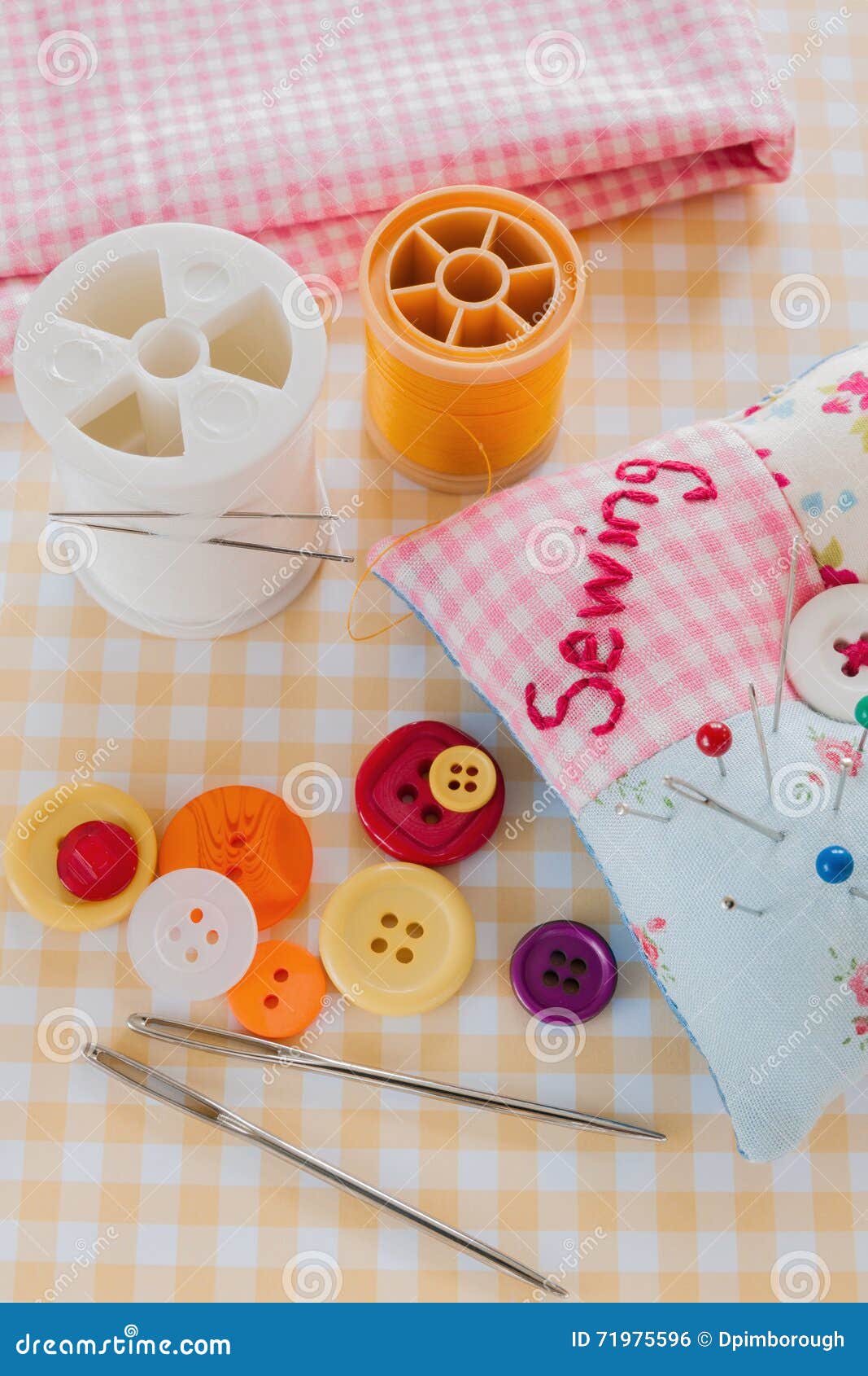 Sewing and Needlework stock photo. Image of material 71975596