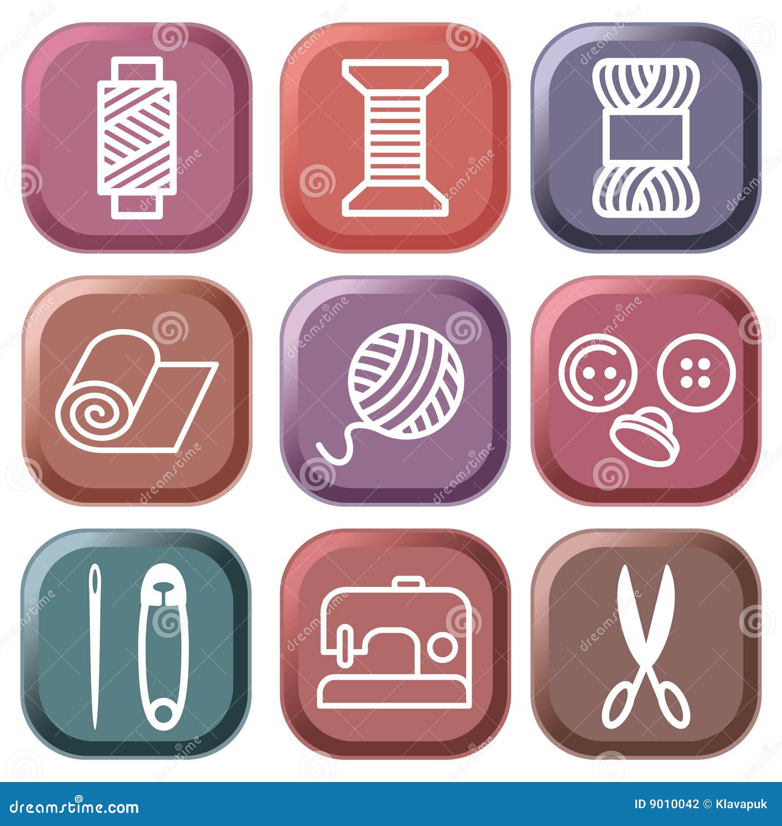 Sewing And Needlework Symbols Stock Photography Image 9010042