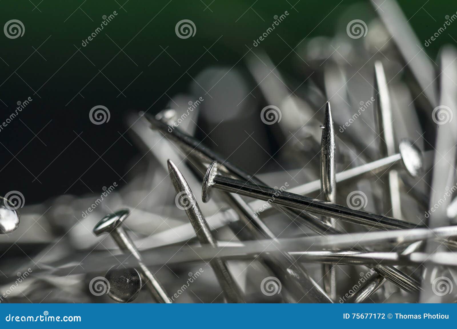 Sewing Pins stock photo. Image of push, sharp, needle 75677172