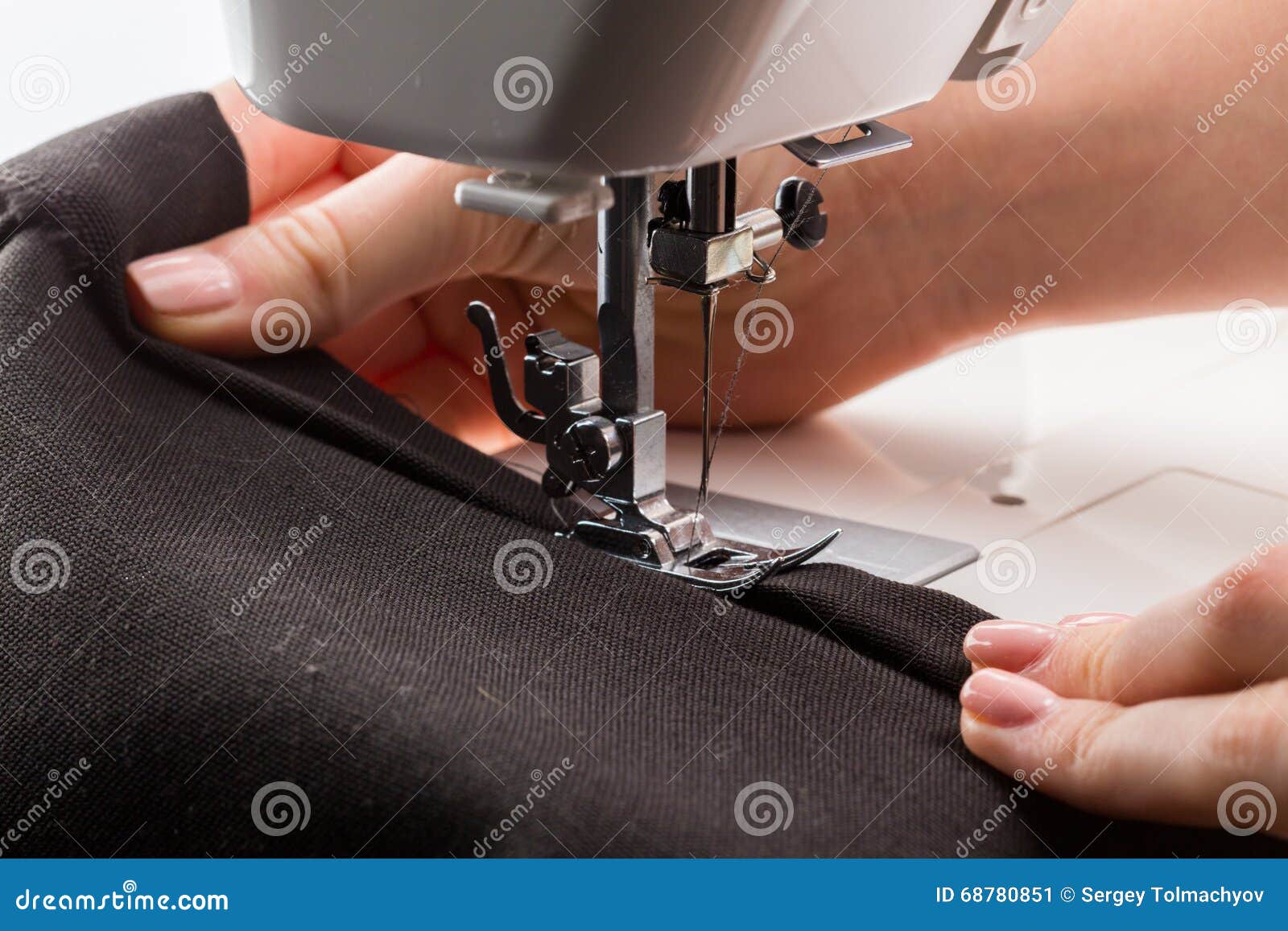 Sewing Process stock image. Image of machining, material 68780851