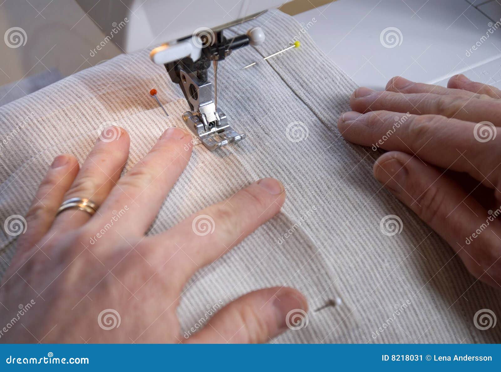 Sewing seam stock image. Image of pattern, needle, seamstress 8218031