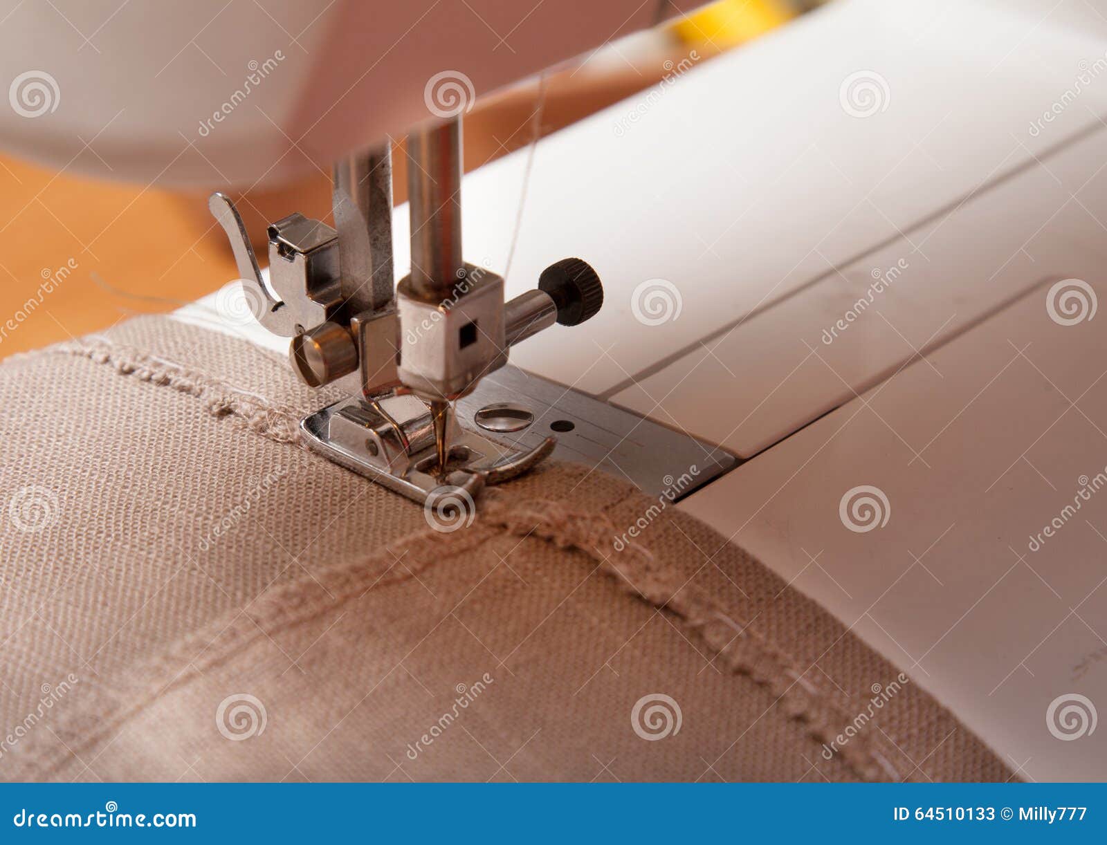 Sewing on the Sewing Machine Stock Image Image of seam, hobbies 64510133