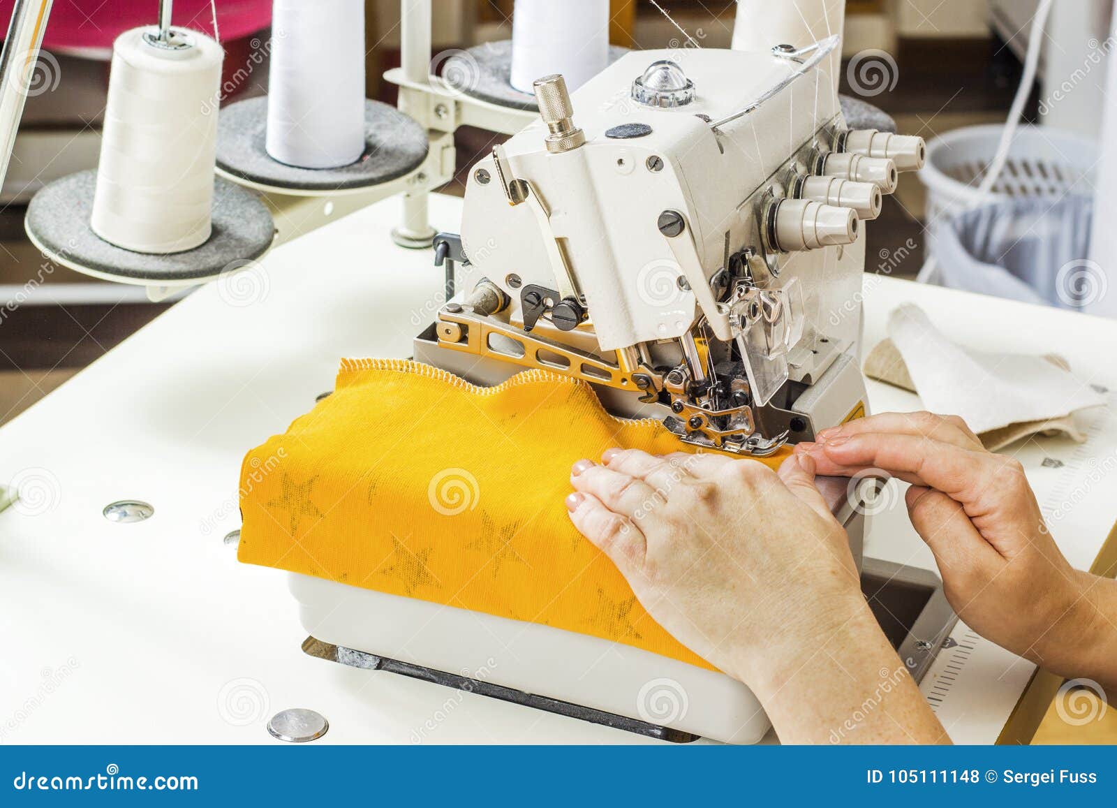 Sewing, Sewing on the Sewing Machine, Sewing Accessories Stock Photo