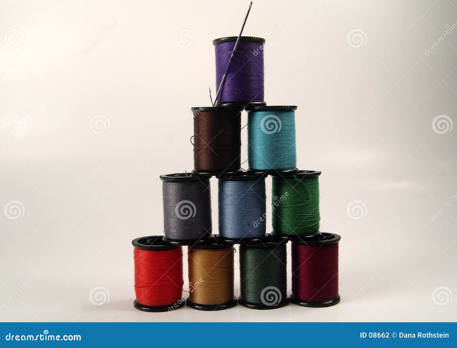 Sewing Spool Pyramid stock photo. Image of spool, tailor 8662