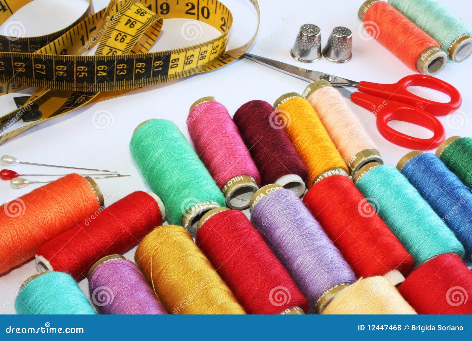 Sewing Stuff stock photo. Image of assorted, color, isolation - 12447468